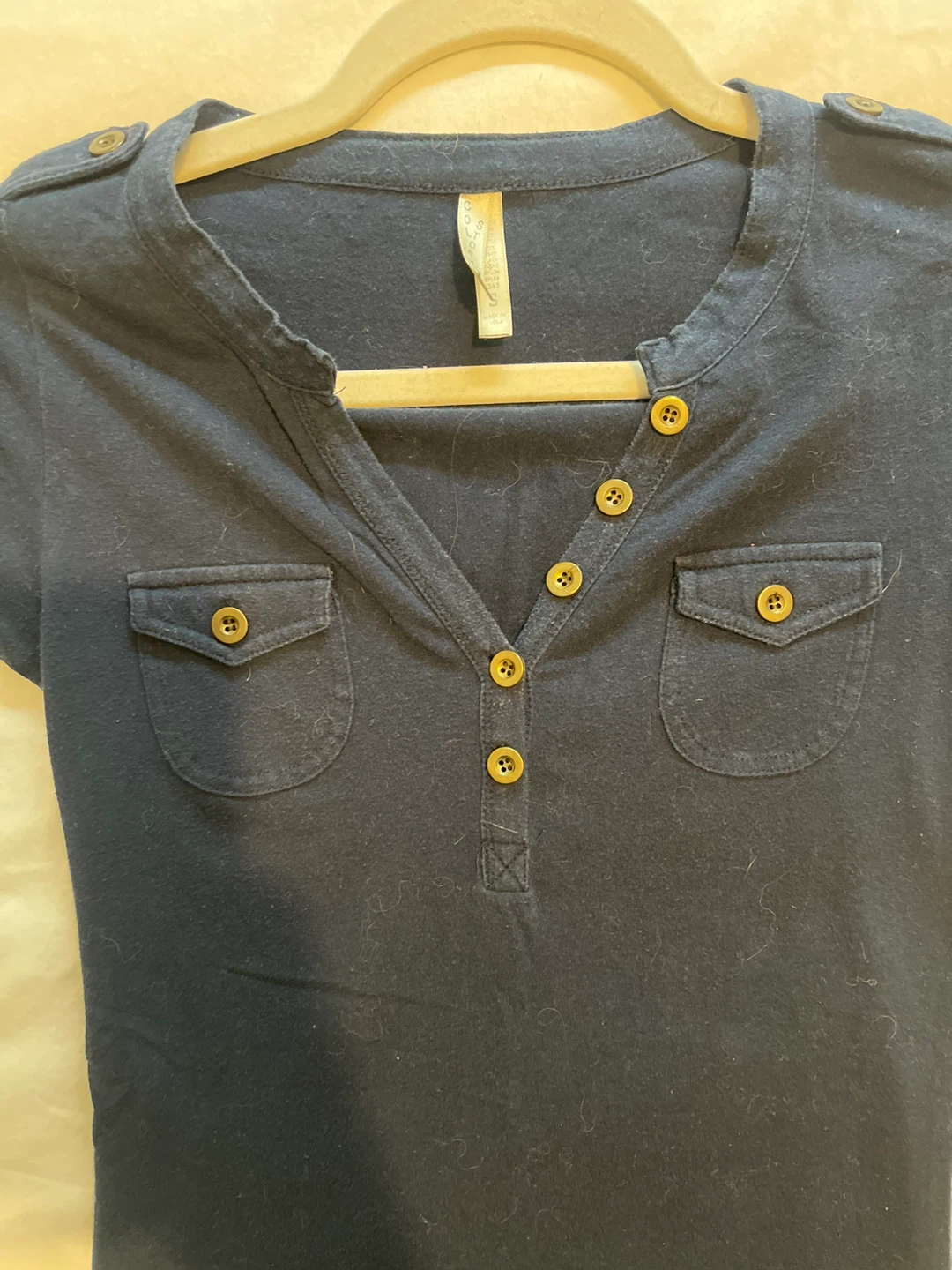 Navy fitted tshirt - photo 3