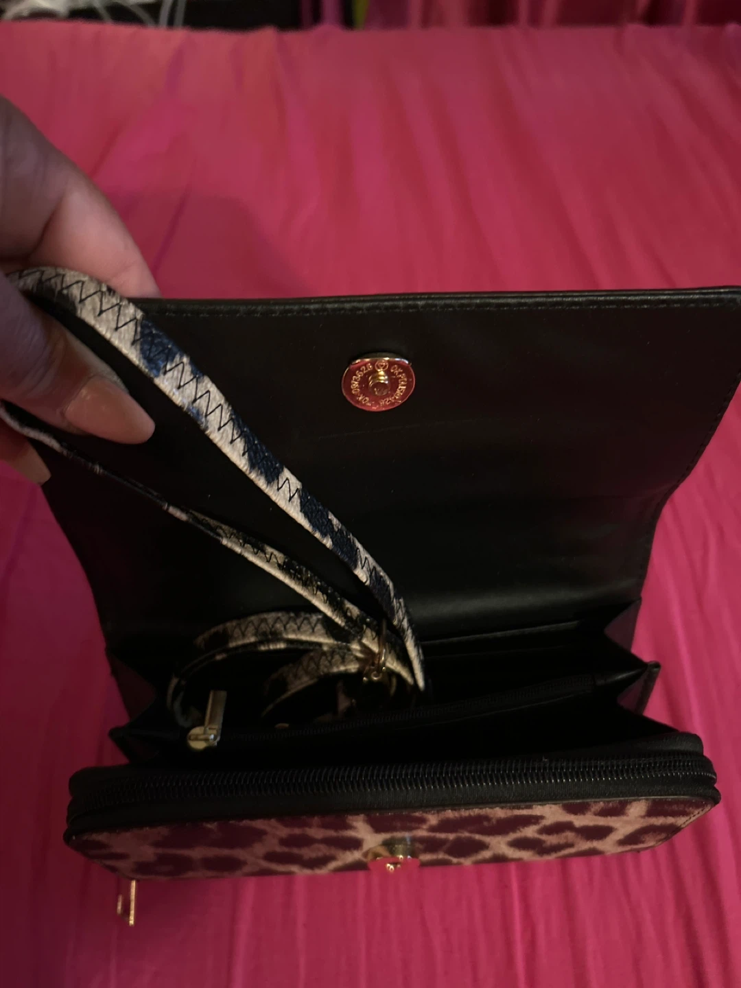 Leopard Print Tech Window Wallet Clutch - photo 2