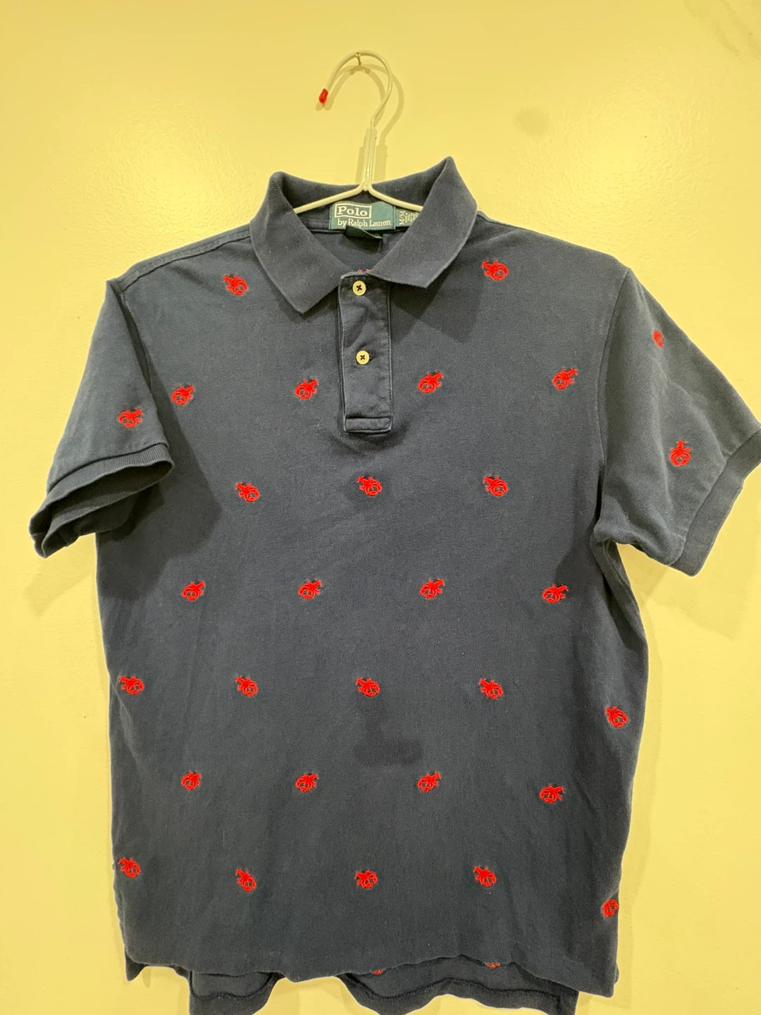 Polo by Ralph Lauren Custom Fit Navy Lobster Polo Shirt