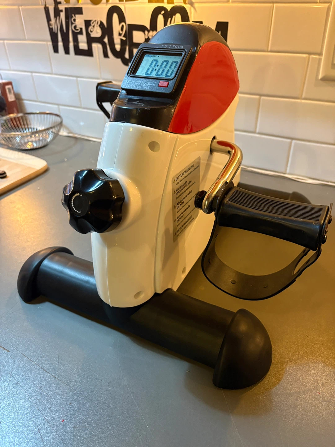 Portable Pedal Exerciser with Digital Monitor