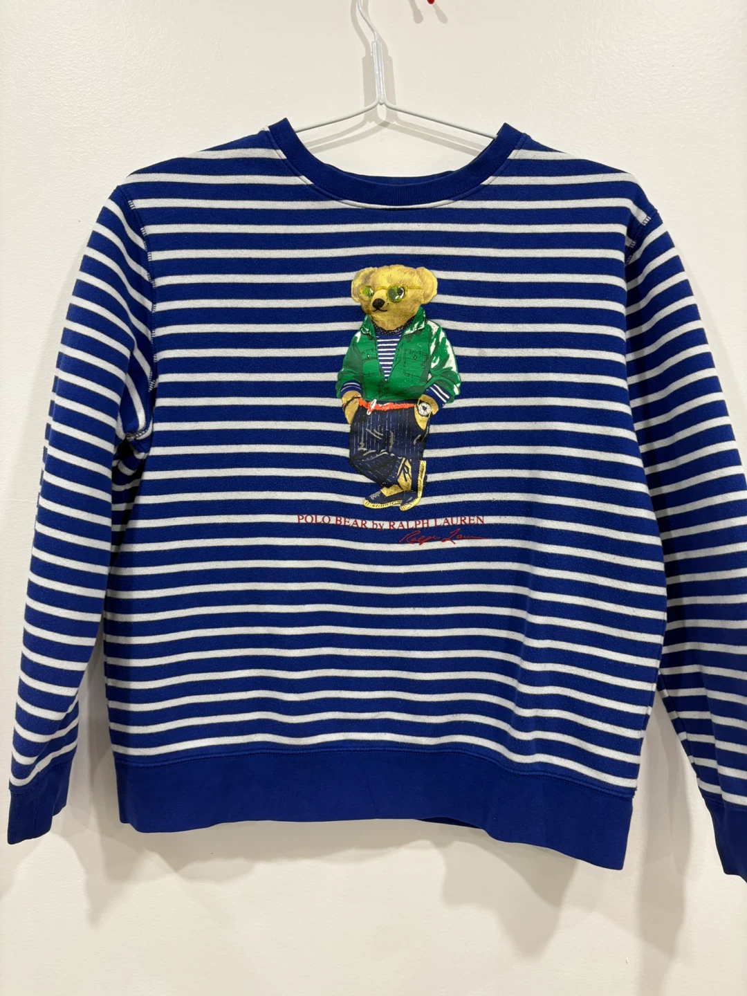 Polo Ralph Lauren Bear Striped Sweatshirt XL (18-20)