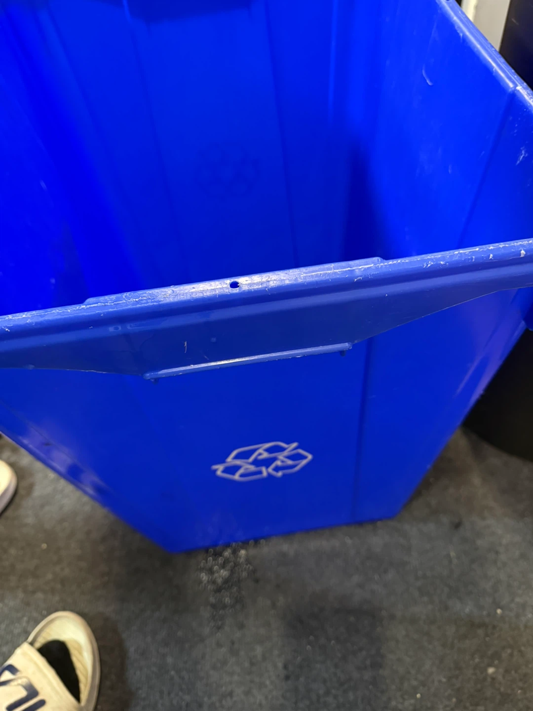 Blue Plastic Recycling Bin