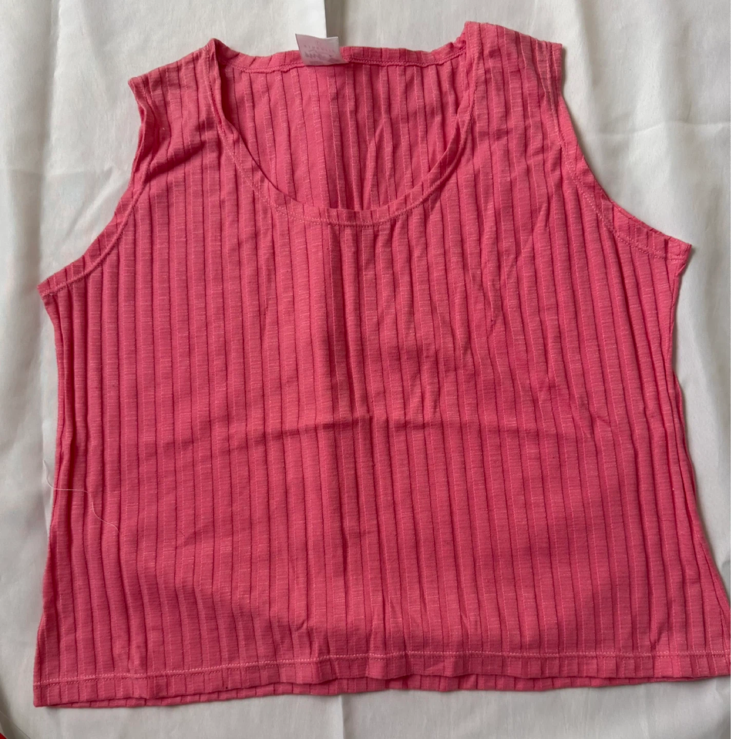 Pink Ribbed Tank Top & Cloud Rainbow Cami Set - photo 2