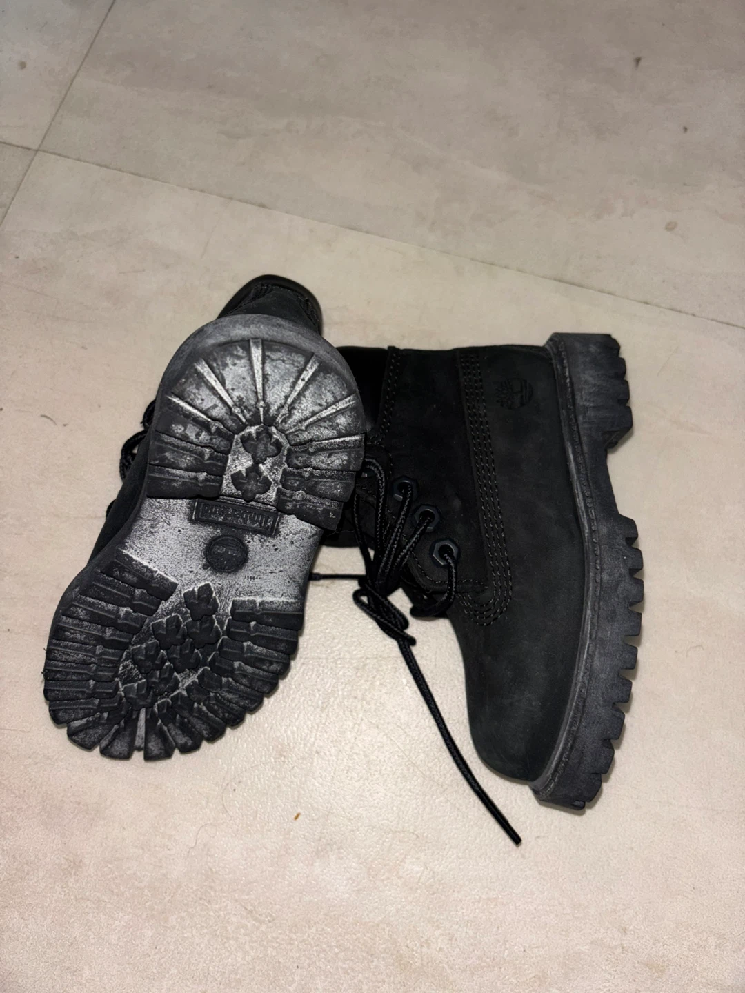 Black Timberland Kids Waterproof Boots- Size 7 - photo 4