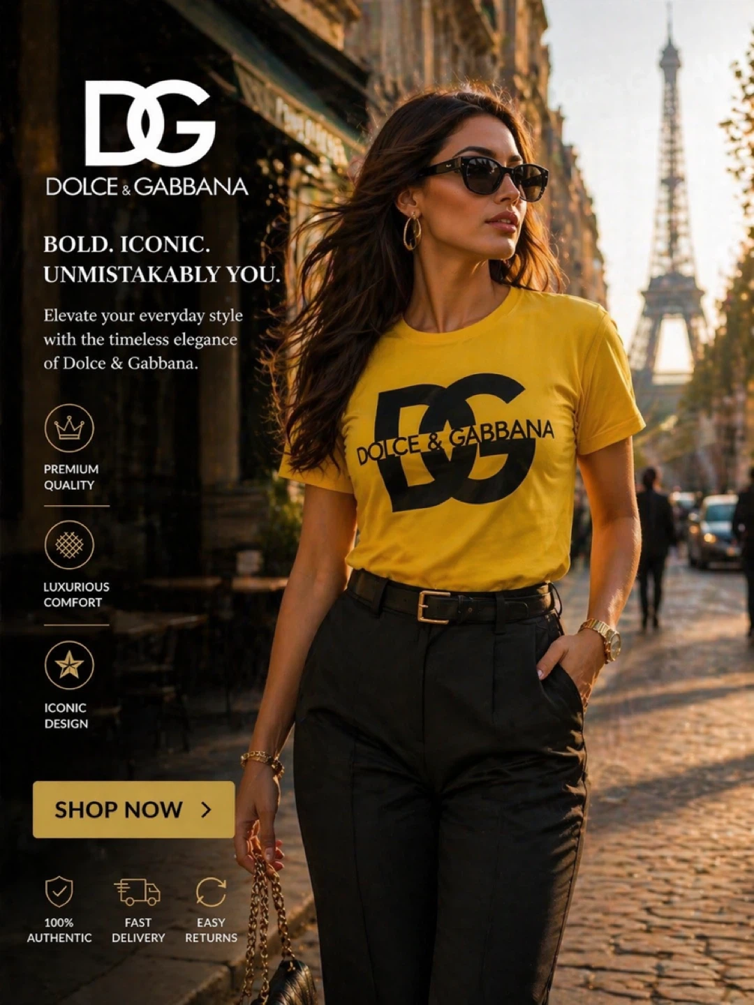 Dolce & Gabbana DG Logo Yellow T-Shirt - photo 2