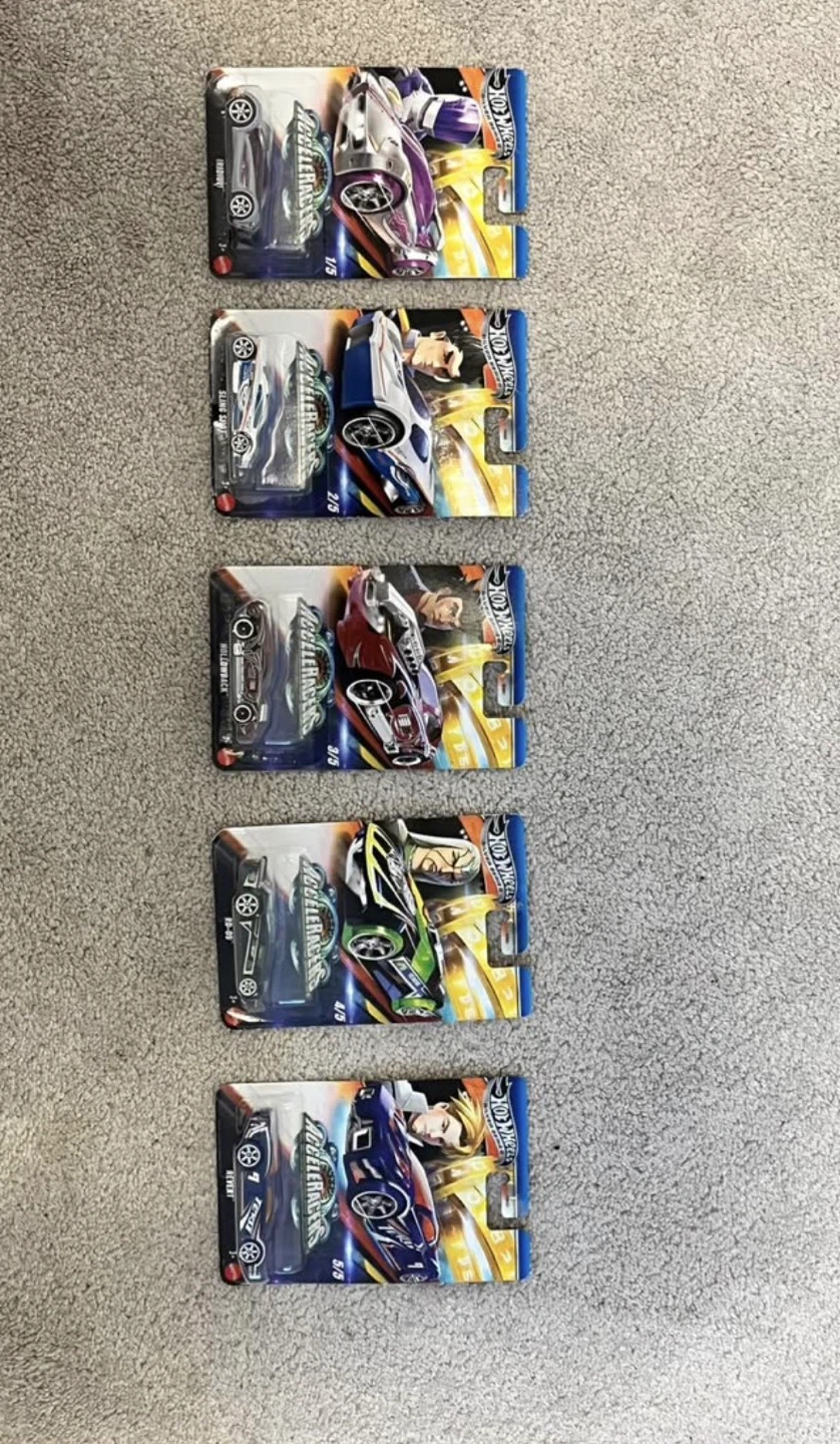 Hot Wheels Acceleracers Silver Series Lot of 5
