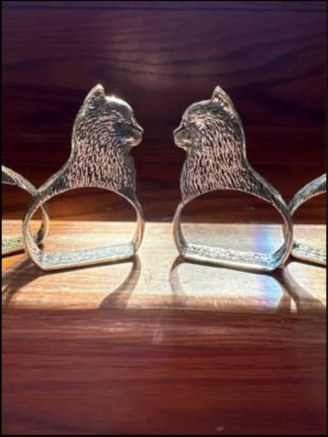 Vintage L.C. Canada "Figural Cat”Napkin Rings - photo 2
