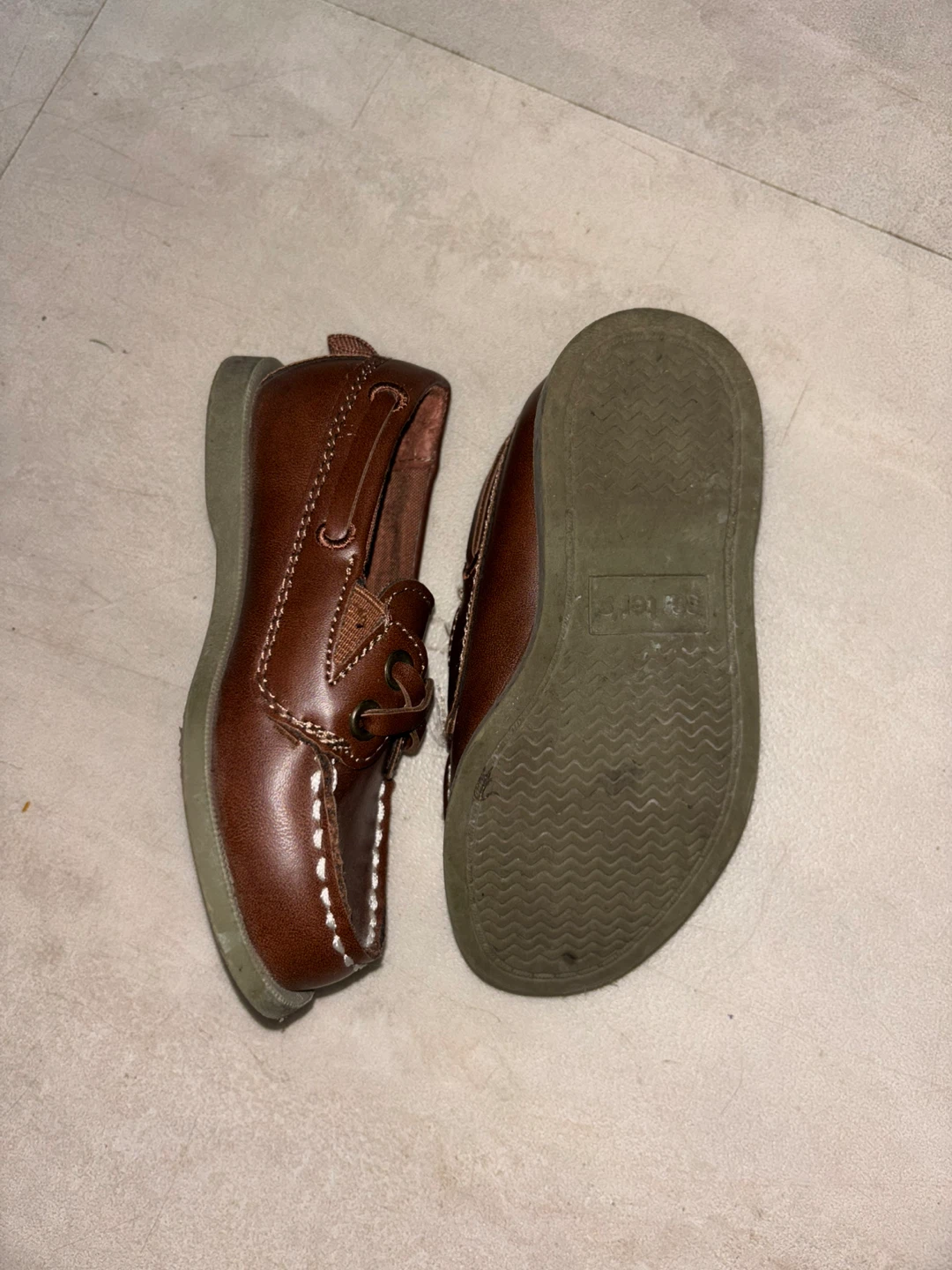 Carter's Brown Leather Boat Shoes - Size 7 - photo 2