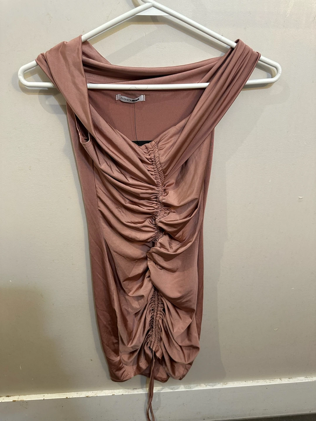 Fashion Nova Bangkok Ruched Dress - Mauve - Size XS