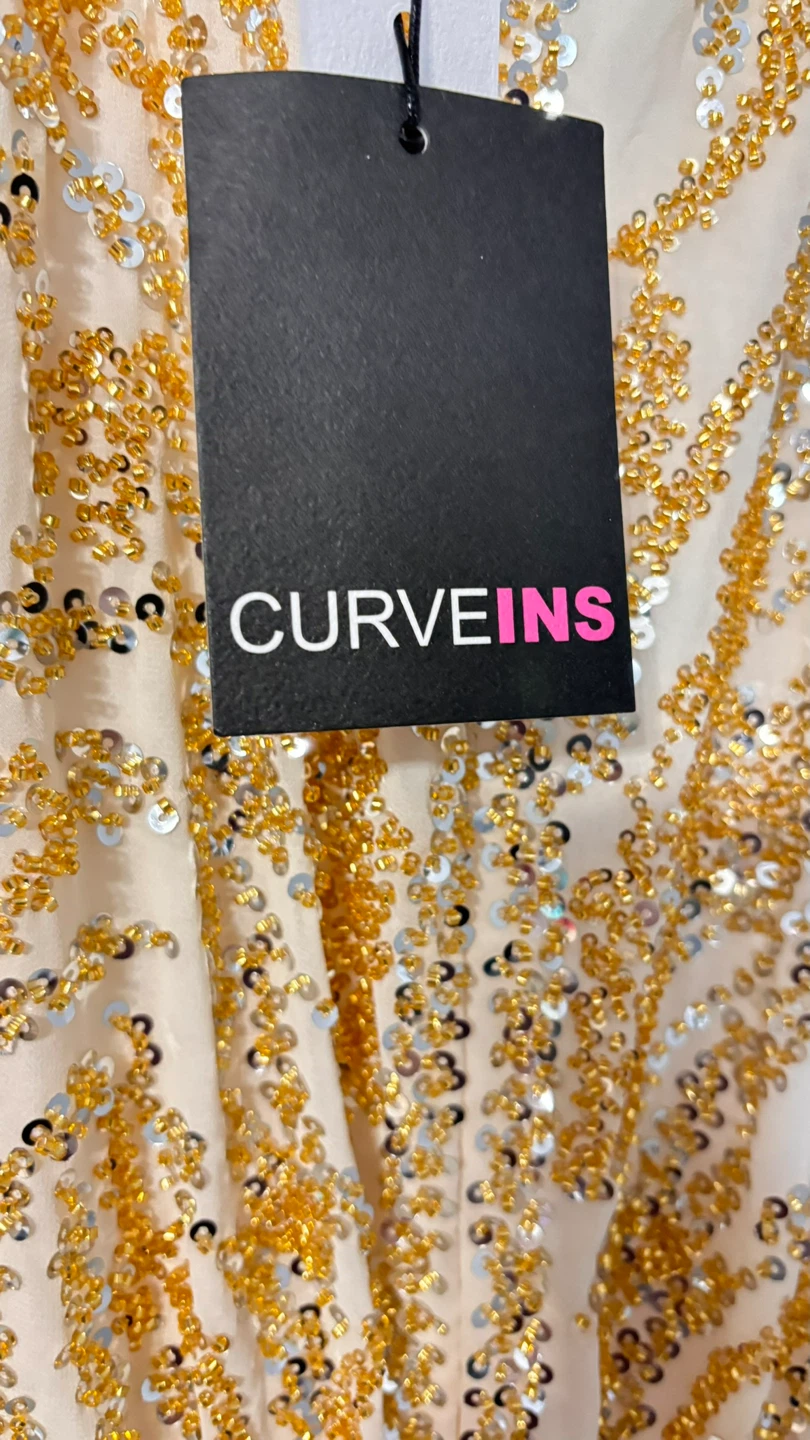 CURVEINS Embellished Pleated Maxi Dress - photo 3