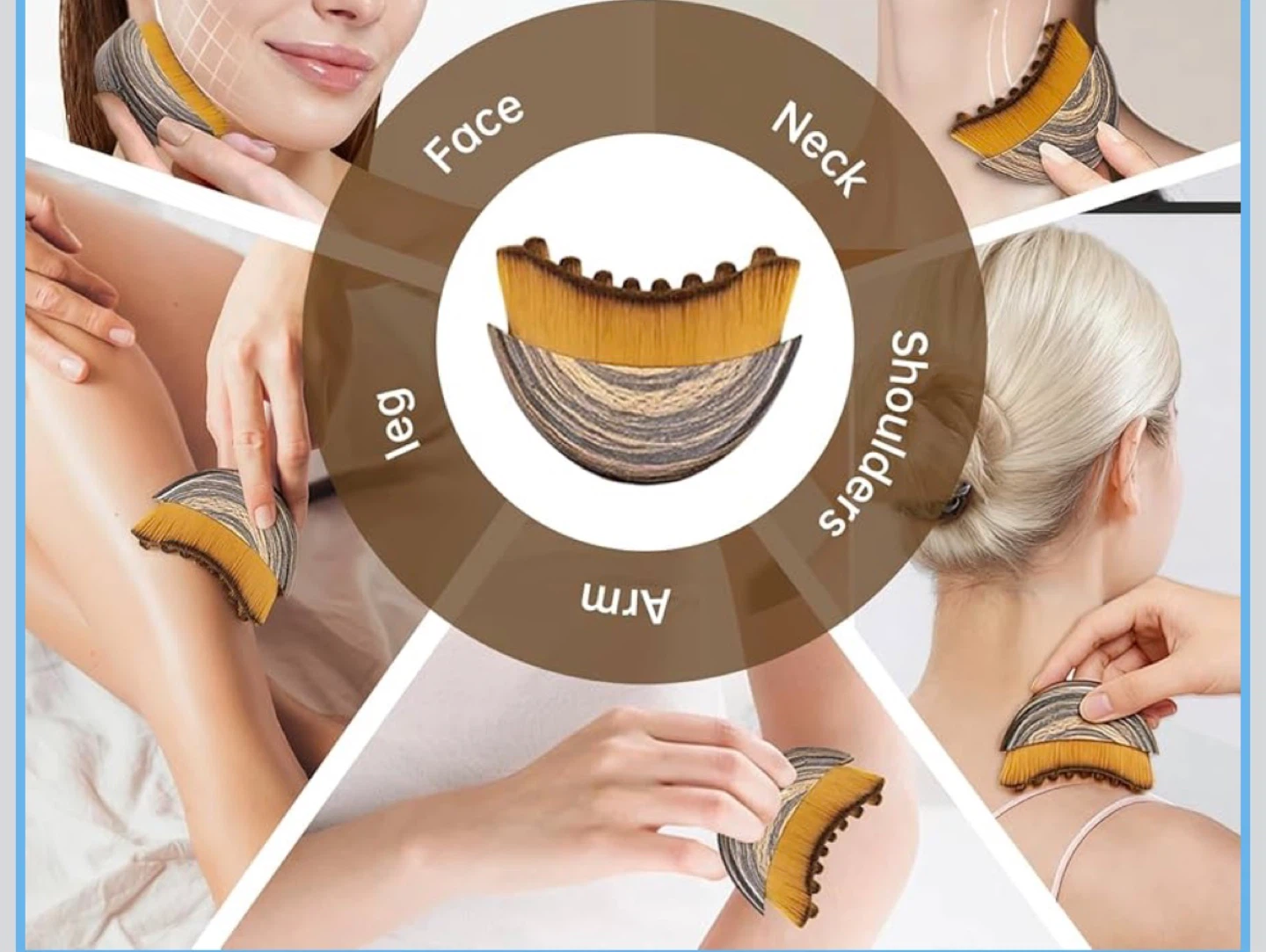 Gua sha Brush for Face, Neck, Shoulders, Arms, and Legs - photo 2