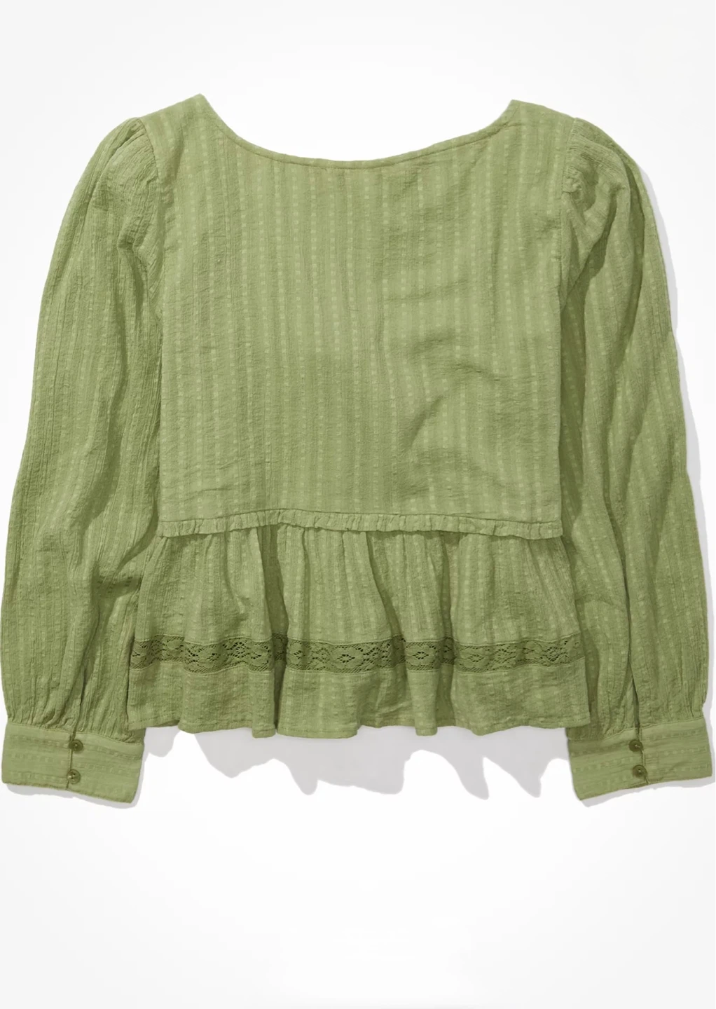 American Eagle Green Peasant Blouse - photo 4