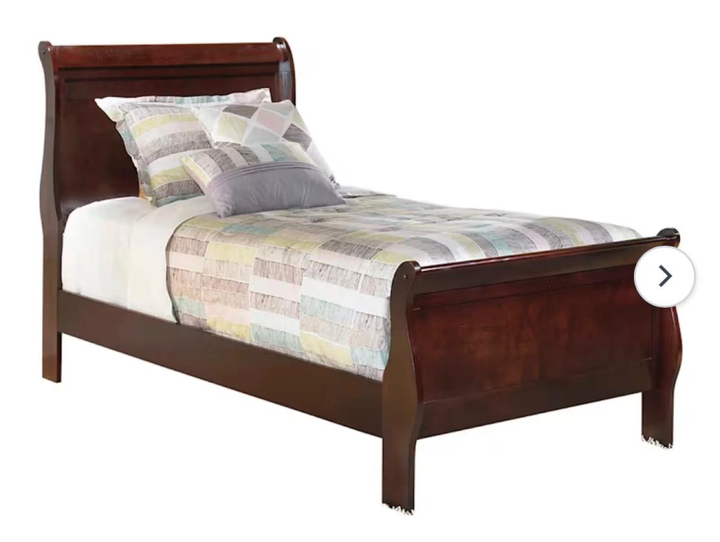 Brown Sleigh Bed Frame