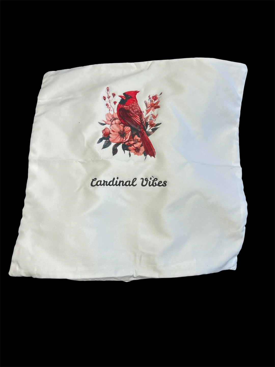 Cardinal Vibes Floral Pillowcase – Red Bird Nature Design