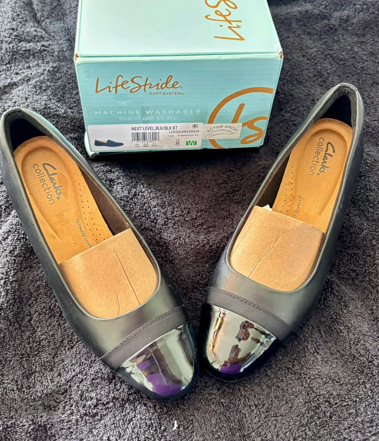 LifeStride Women's Black "Next Level" Flats Size 8 W