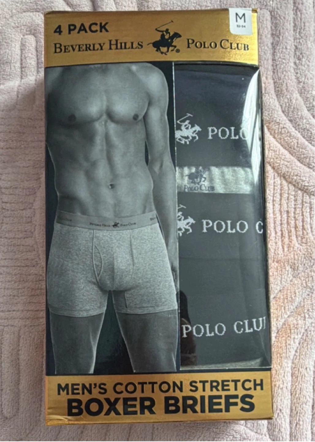 Beverly Hills Polo Club Men's 4-Pack Cotton Stretch Boxer Briefs