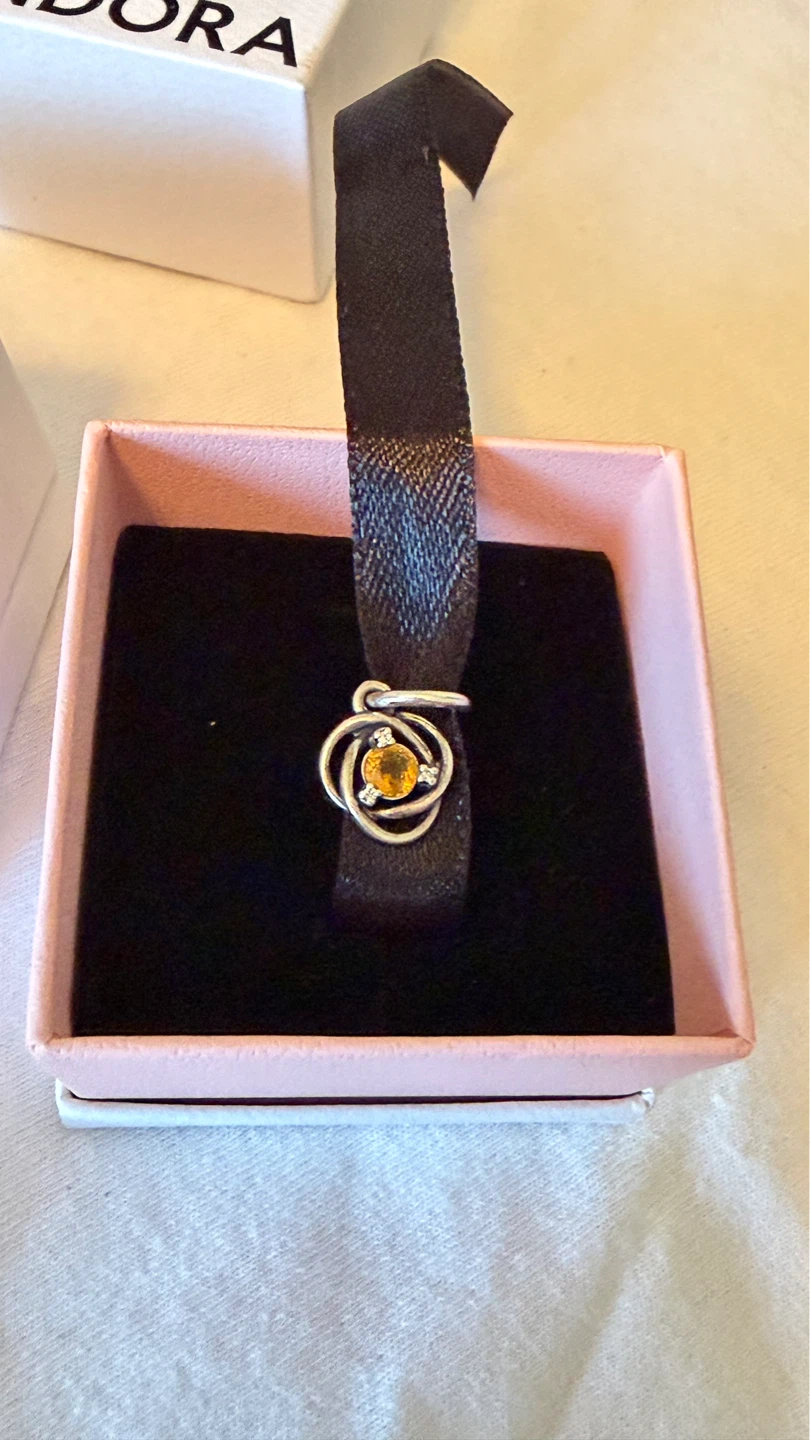 Pandora Charm with Yellow Stone