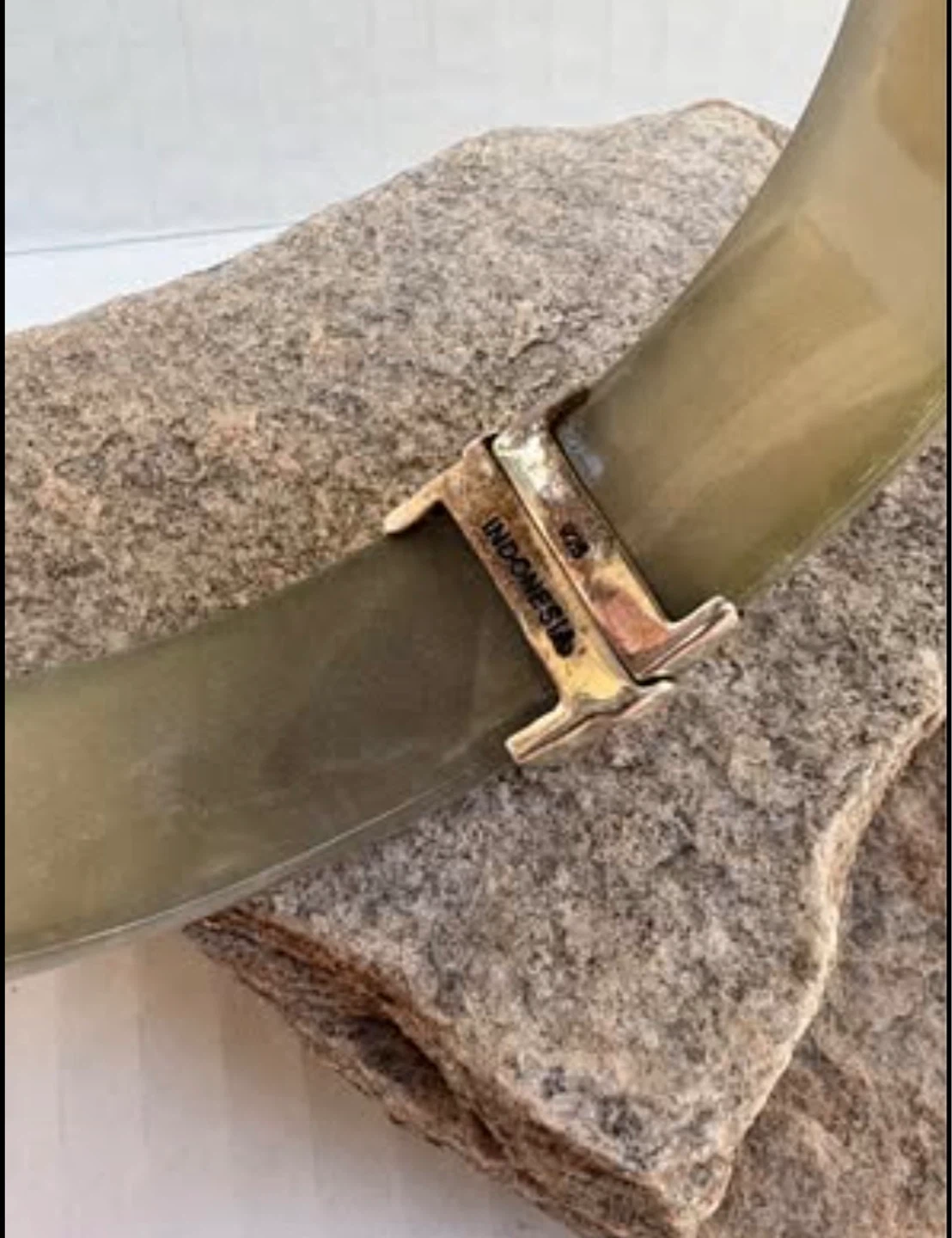 Silpada Sterling Silver Gray Resin Engraved Bangle Bracelet - photo 4