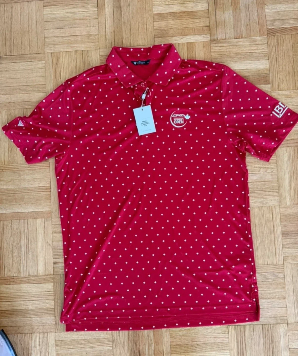 CPKC Canadian Pacific Open Golf Polo Shirt - Red