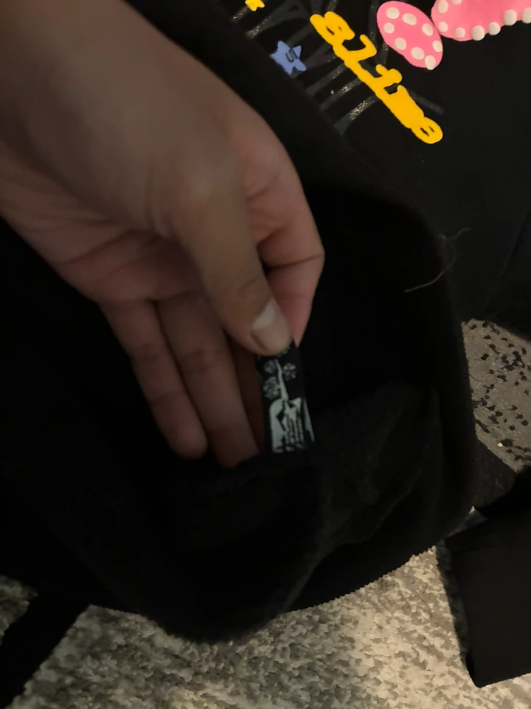 Sp5der Hoodie Black Spider Web Design - photo 4