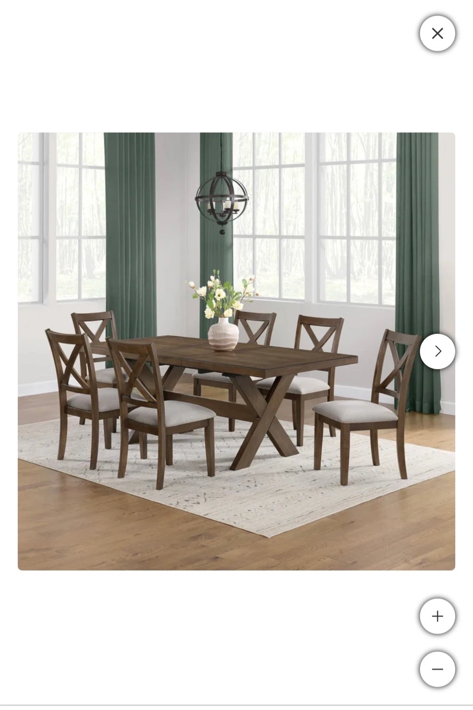 Farmhouse Dining Table with X-Legs