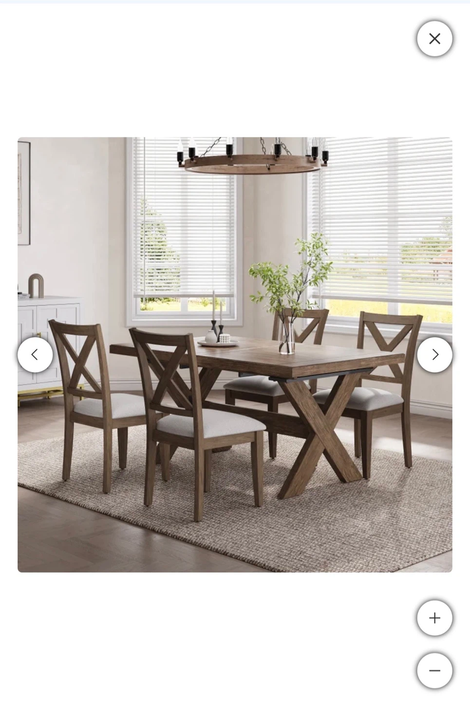 Farmhouse Dining Table with X-Legs - photo 2