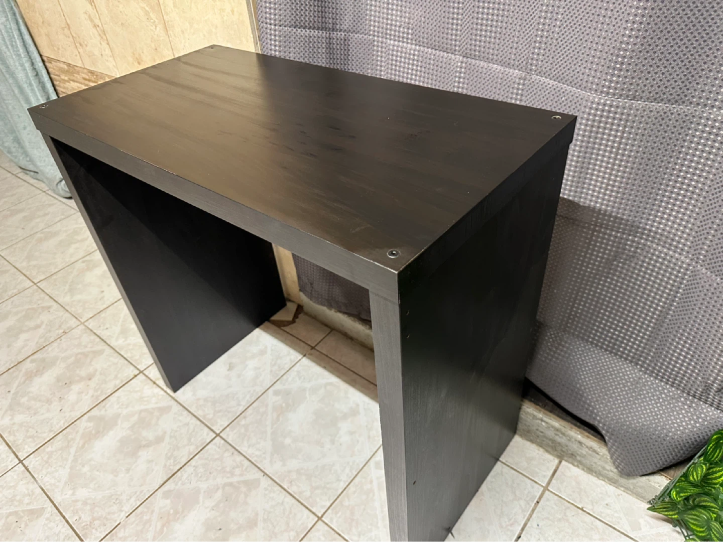 Compact Black Side Table / Desk - photo 3
