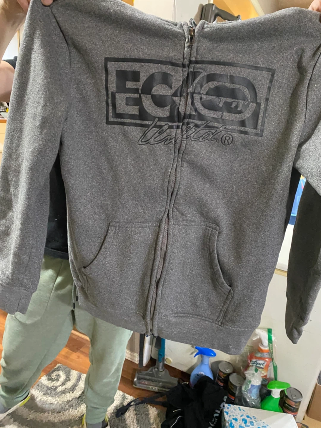 Ecko Unlimited Grey Zip-Up Hoodie