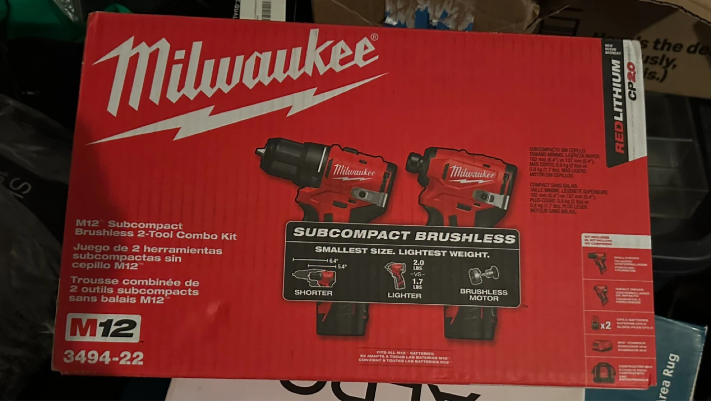 Milwaukee M12 Subcompact Brushless 2-Tool Combo Kit 3494-22