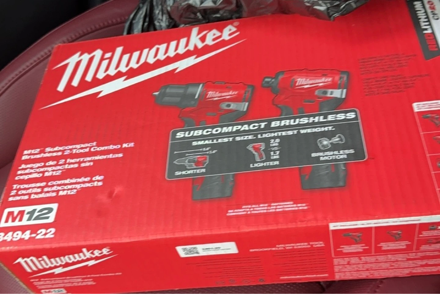 Milwaukee M12 Subcompact Brushless 2-Tool Combo Kit 3494-22 - photo 4