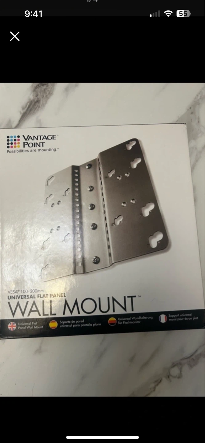 Vantage Point Universal Flat Panel Wall Mount VESA 100-200mm