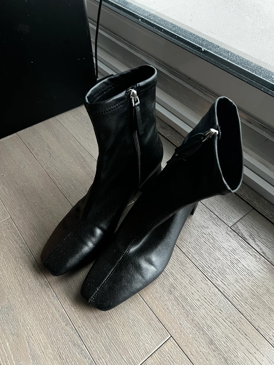 Zara wide heeled ankle boots