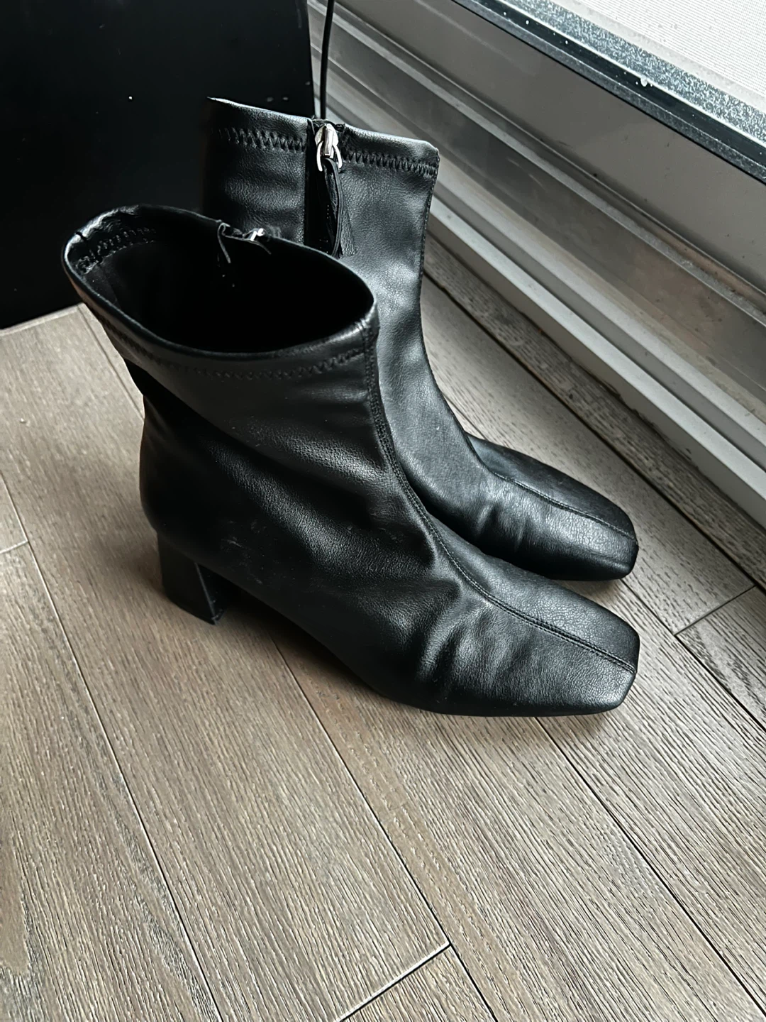 Zara wide heeled ankle boots - photo 2