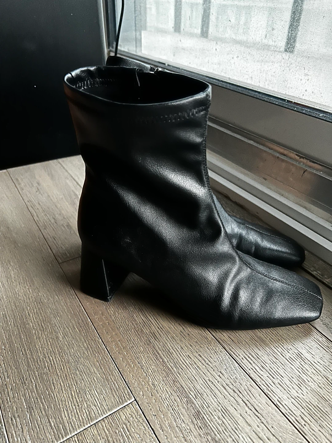 Zara wide heeled ankle boots - photo 4