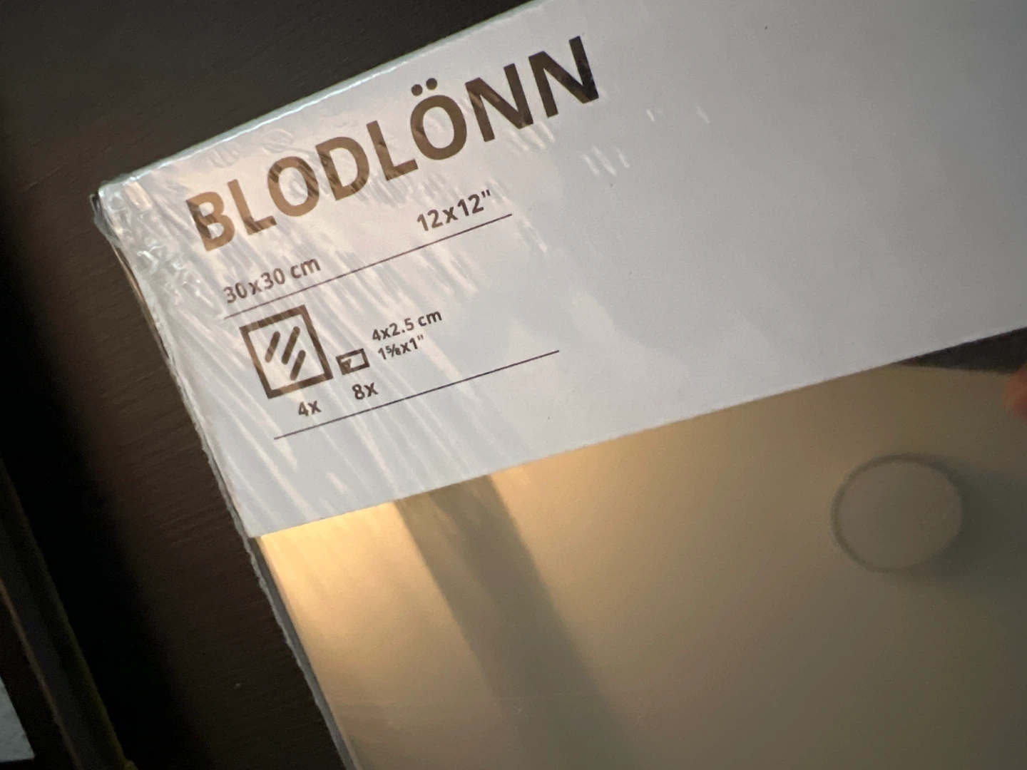 IKEA BLODLÖNN Mirror Tiles 12"x12" (Set of 4)