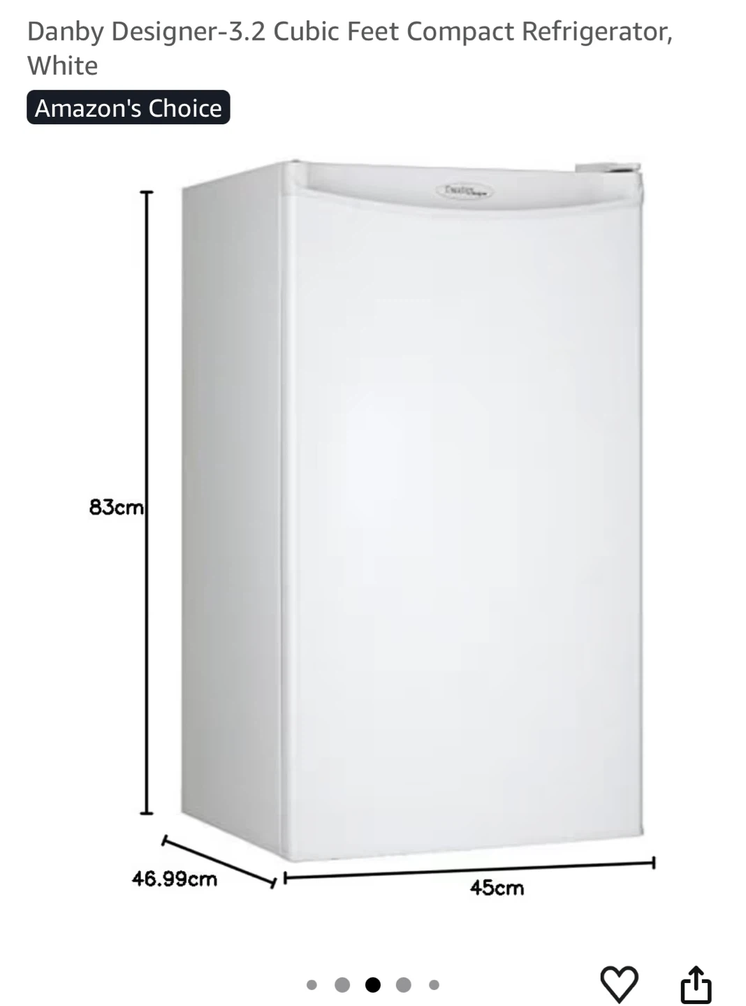 Fridge Danby Designer 3.2 Cu Ft Compact Refrigerator - White - photo 2