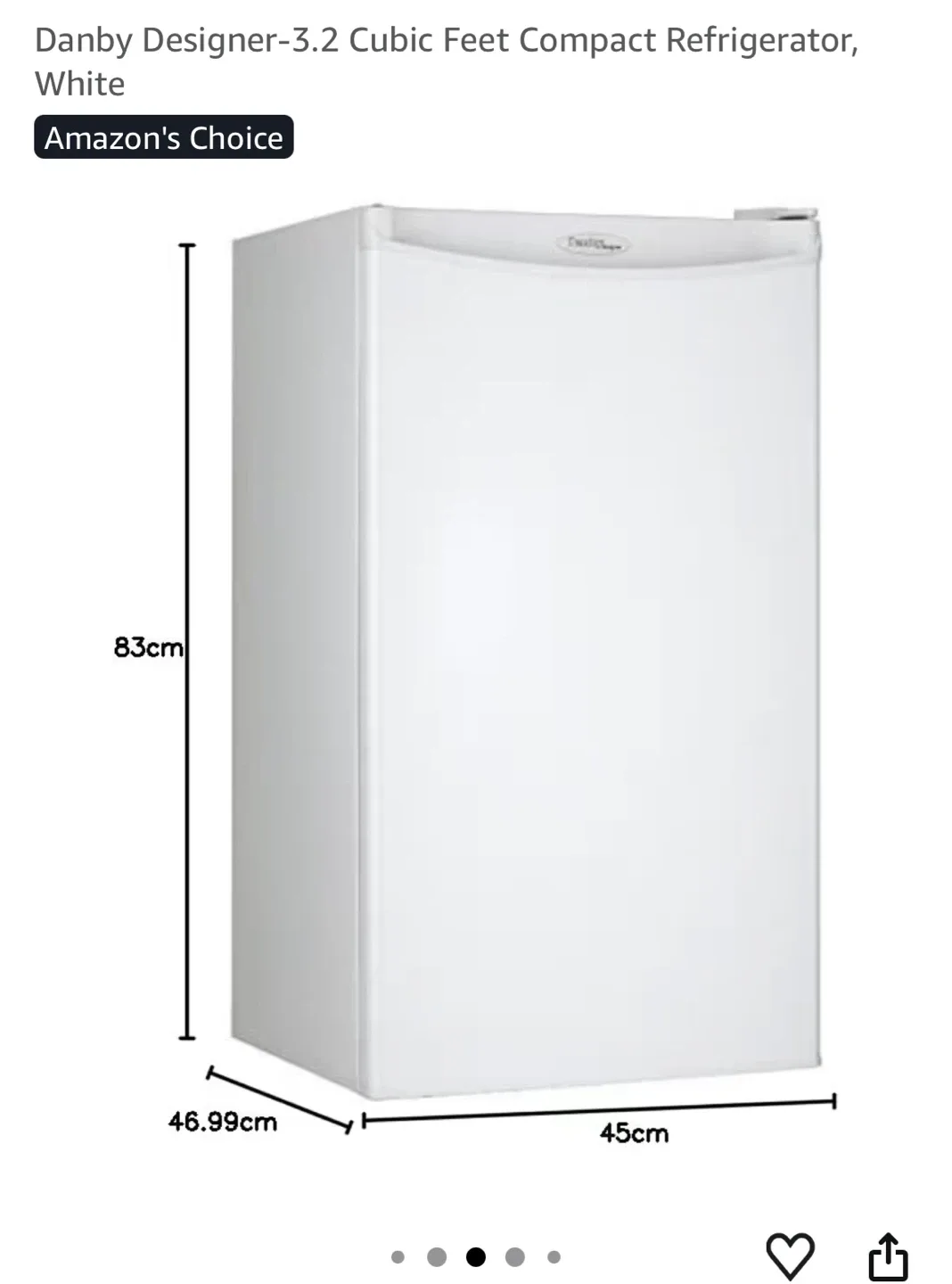 Fridge Danby Designer 3.2 Cu Ft Compact Refrigerator - White - photo 2