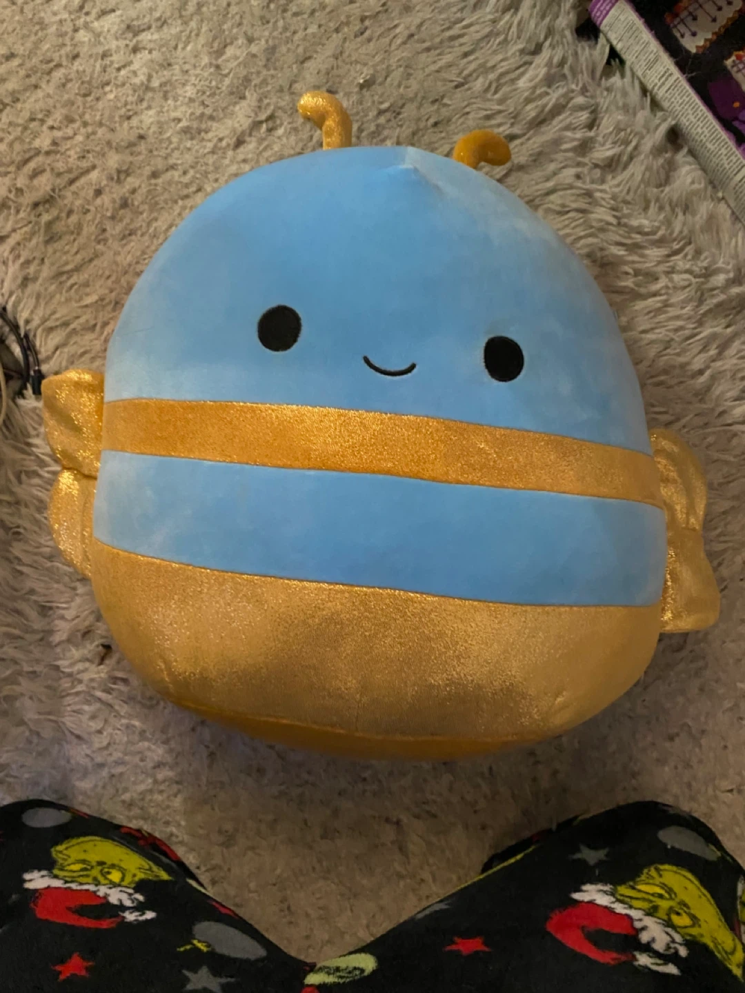 Squishmallows Blue and Gold Bee Plush Toy