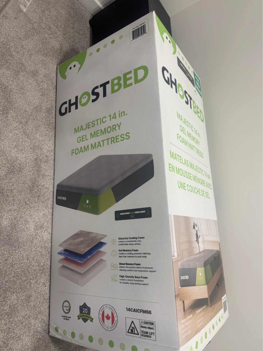 Brand New Gel Memory Foam Mattress – King Size (Still in Box)