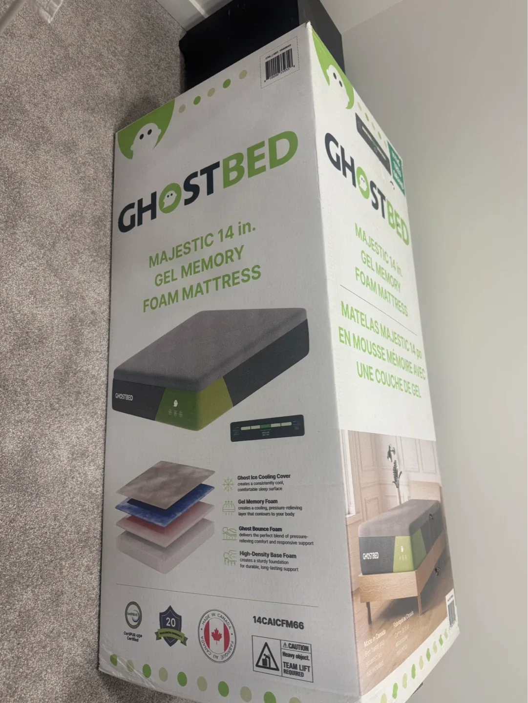 Brand New Gel Memory Foam Mattress – King Size (Still in Box)