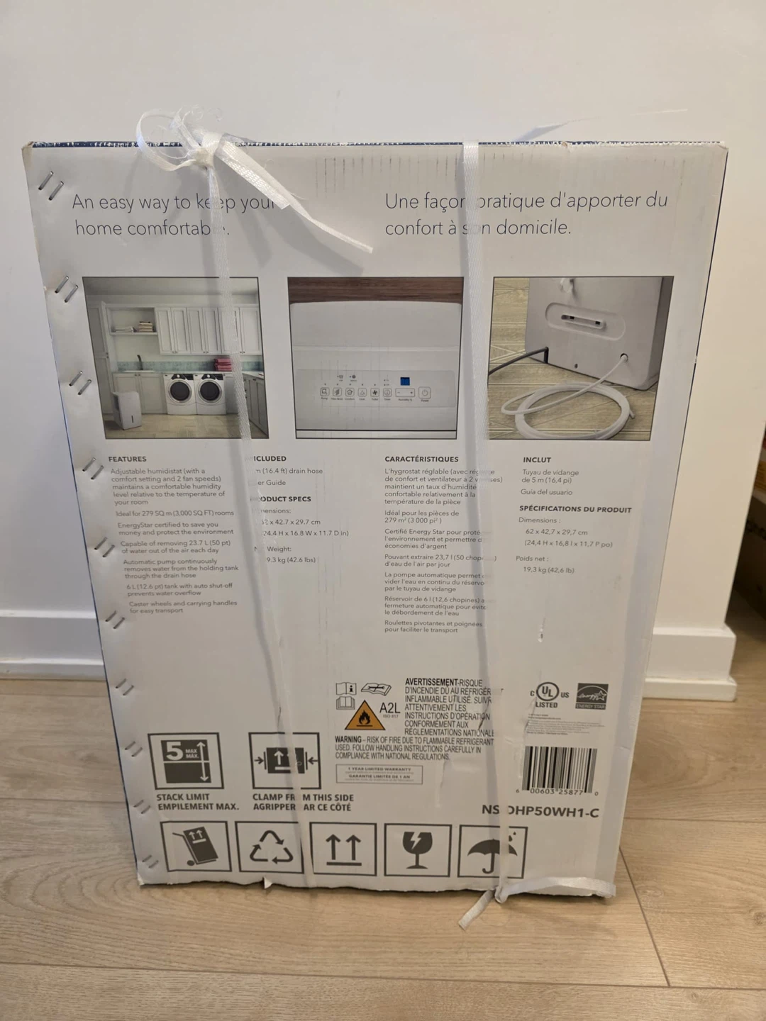 Insignia 50-Pint Dehumidifier with Pump