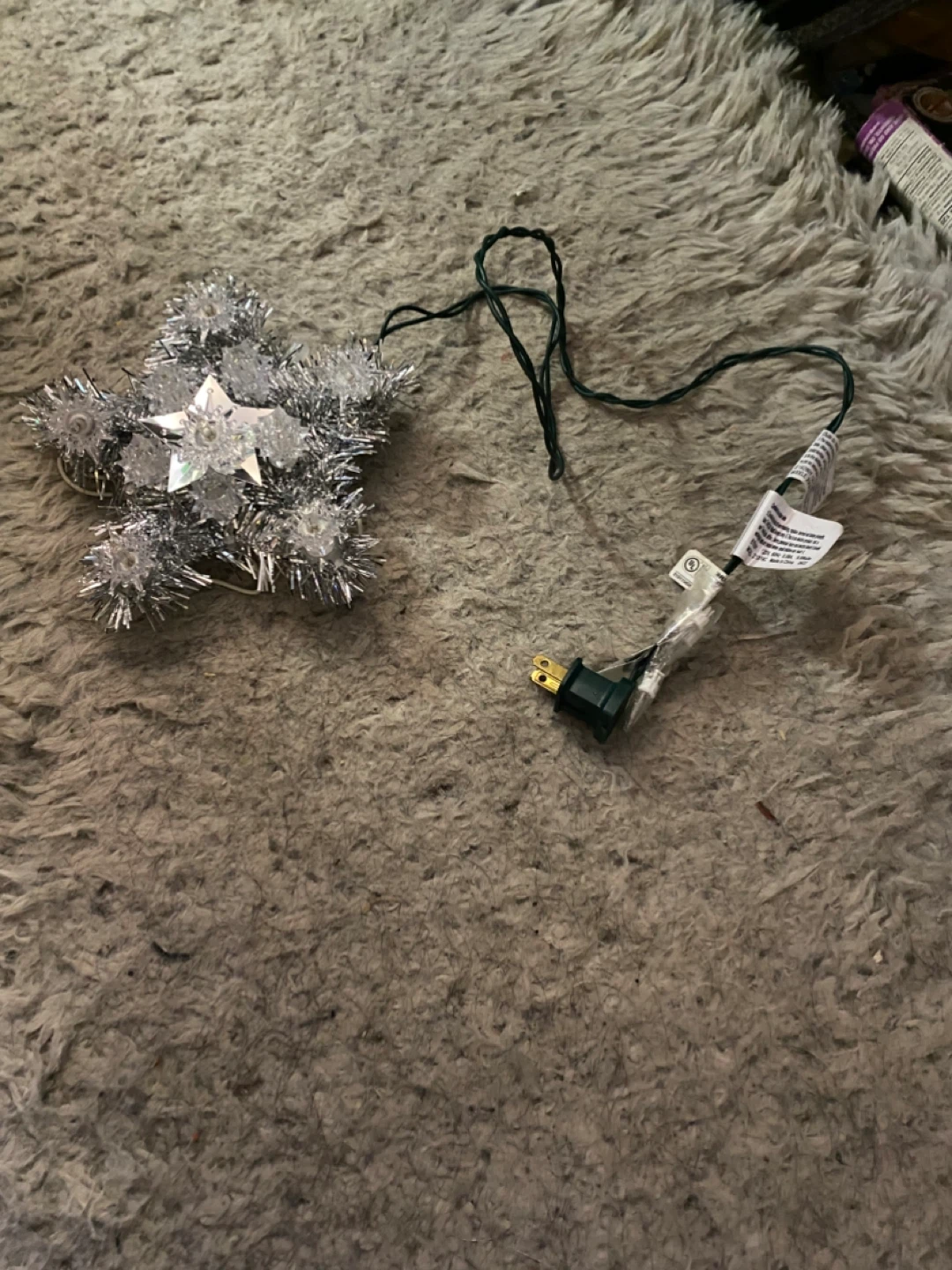 Silver Star Christmas Tree Topper
