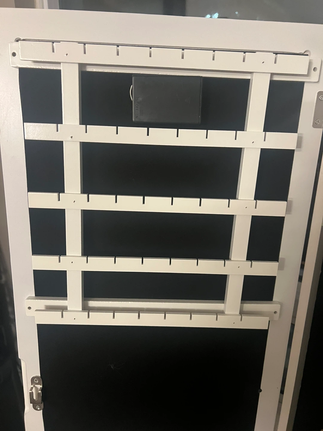 White Standing Jewelry Armoire with Mirror - photo 3