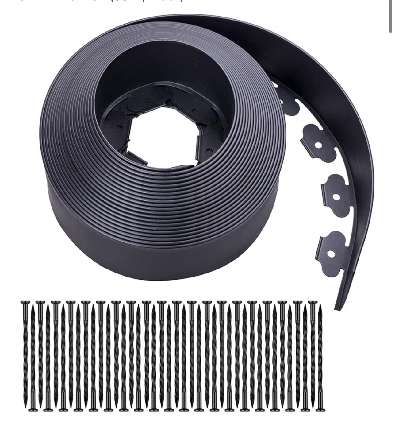 4 Inch Black Lawn Edging Roll