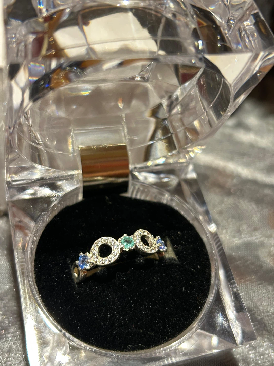 Anillos de plata con oro y esmeralda natural colombiana - photo 3