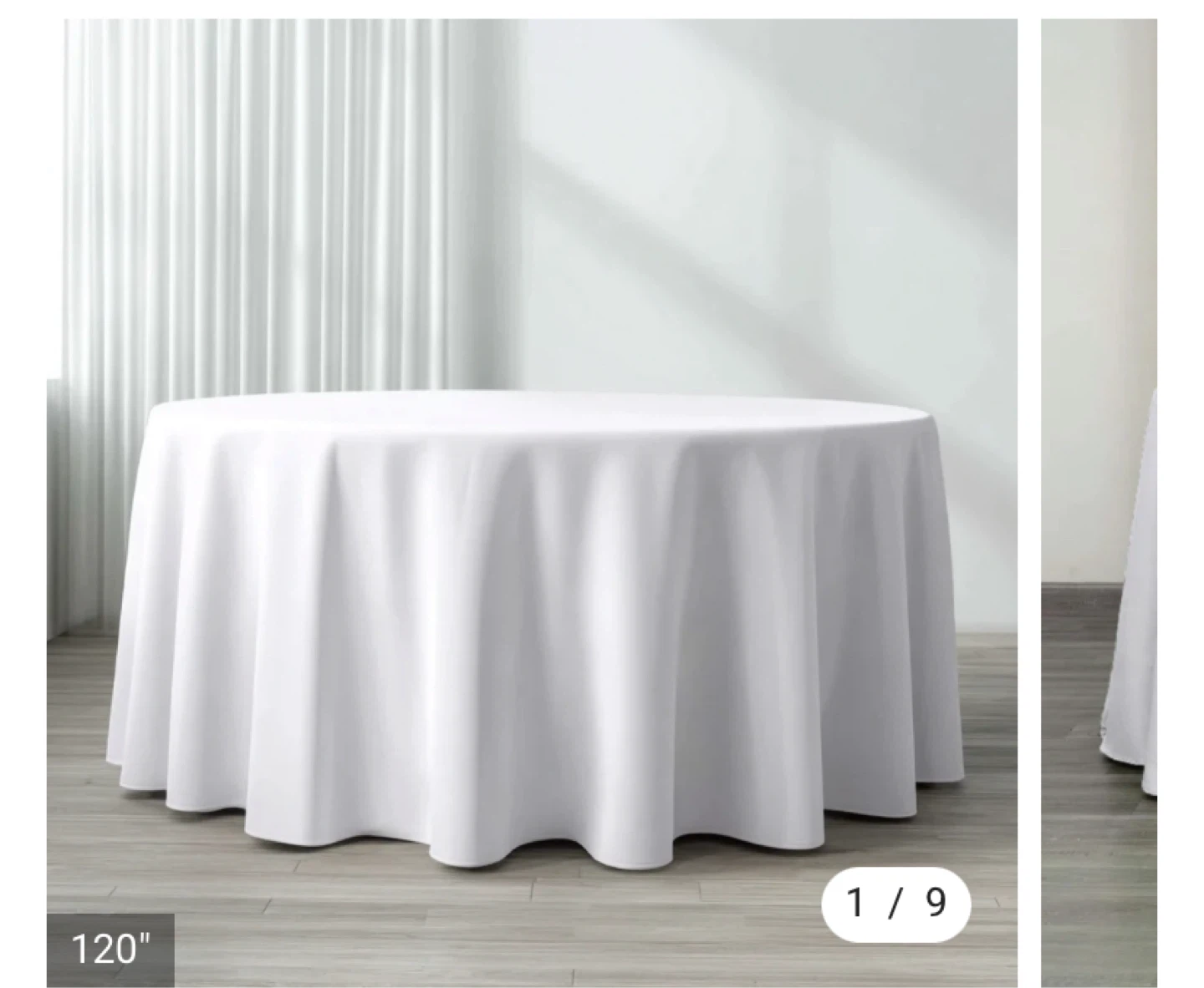 White Round Tablecloth - 6ft table