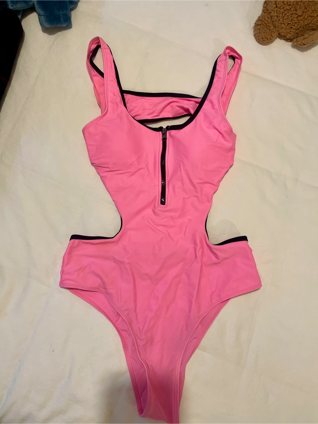 Barbie pink one piece swim suit