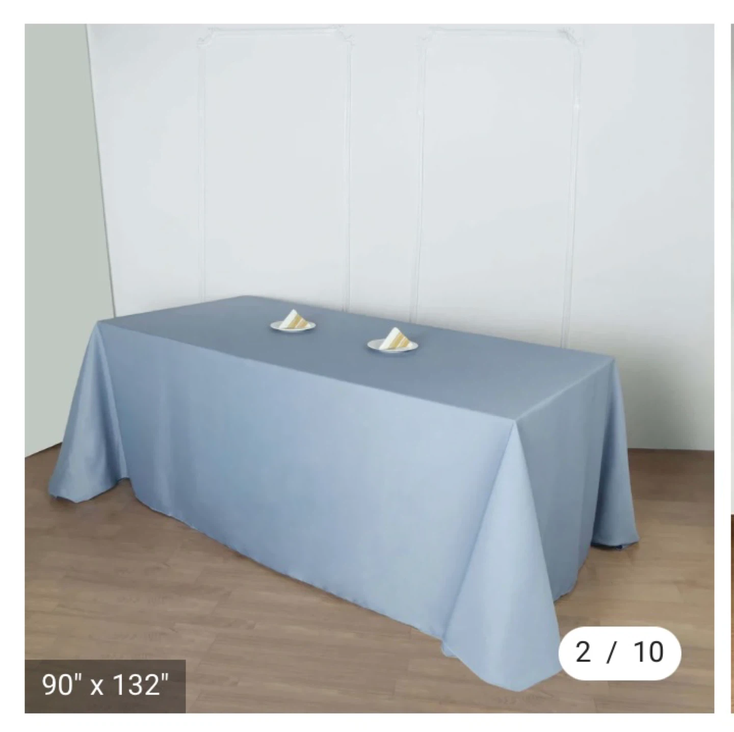 Blue Rectangular Tablecloth 90" x 132"