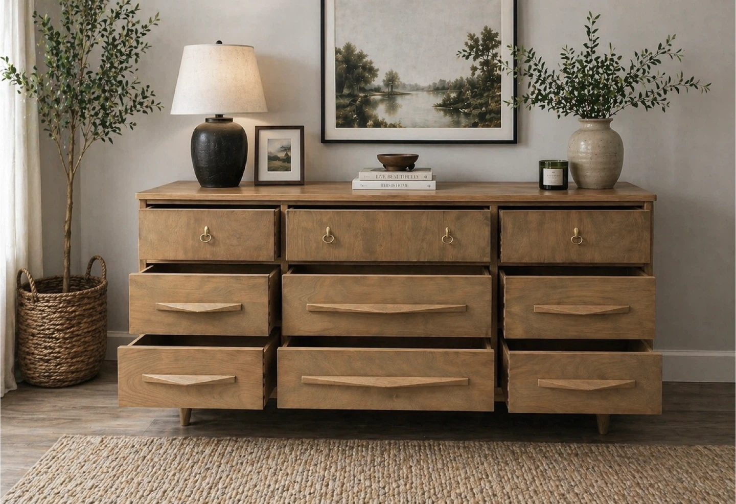 ✨Warm Wood Mid Century Dresser – Clean Lines & Timeless Style✨ - photo 3