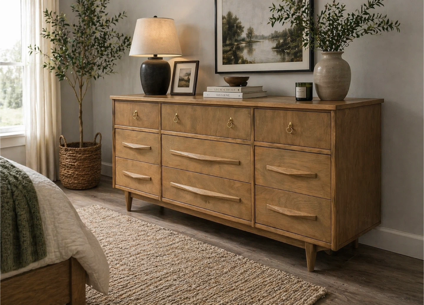 ✨Warm Wood Mid Century Dresser – Clean Lines & Timeless Style✨ - photo 4